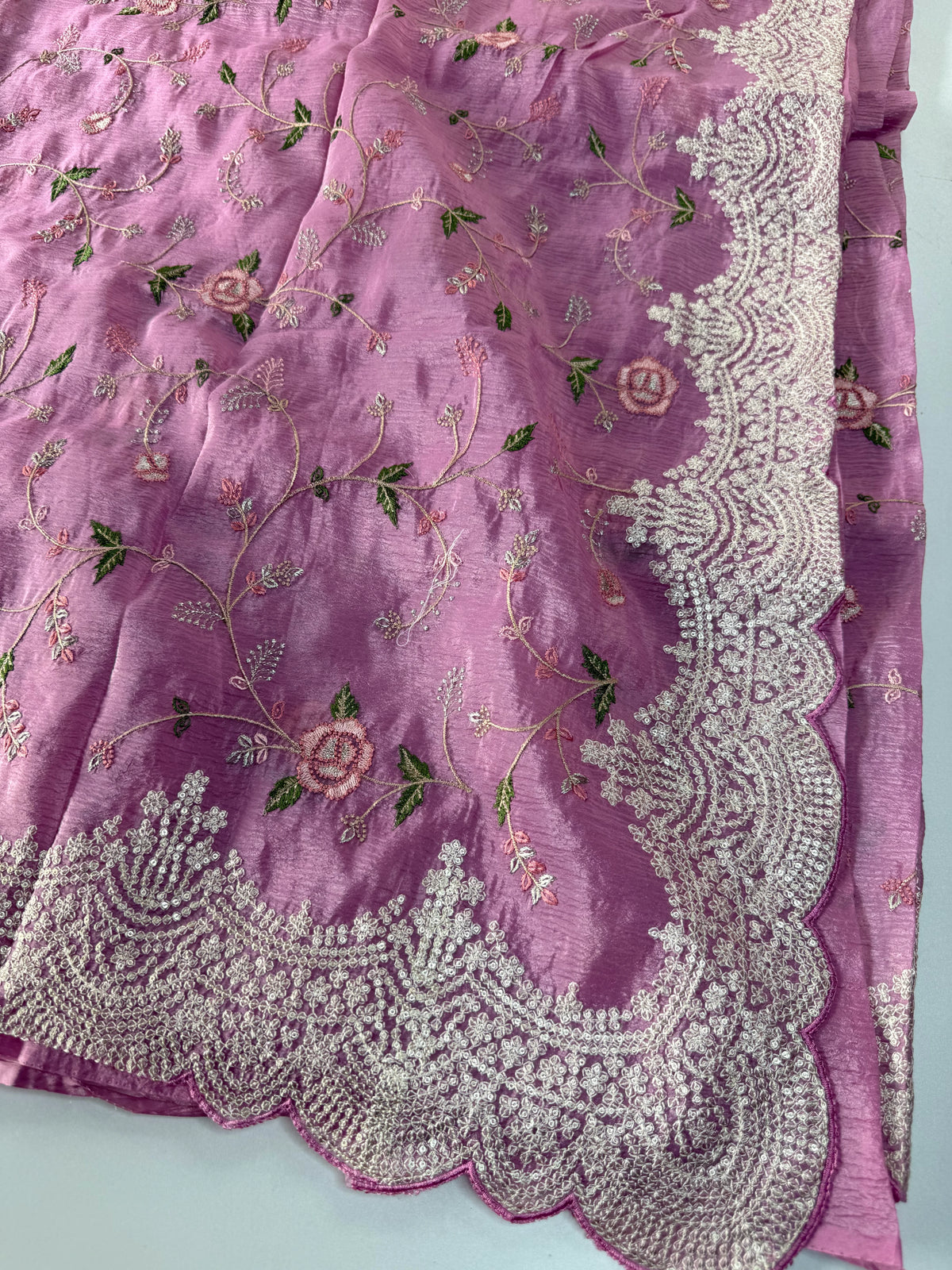 Crushed Crape Saree/ SC75