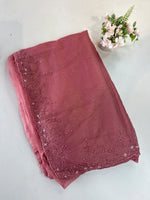 Crushed organza saree/HW344