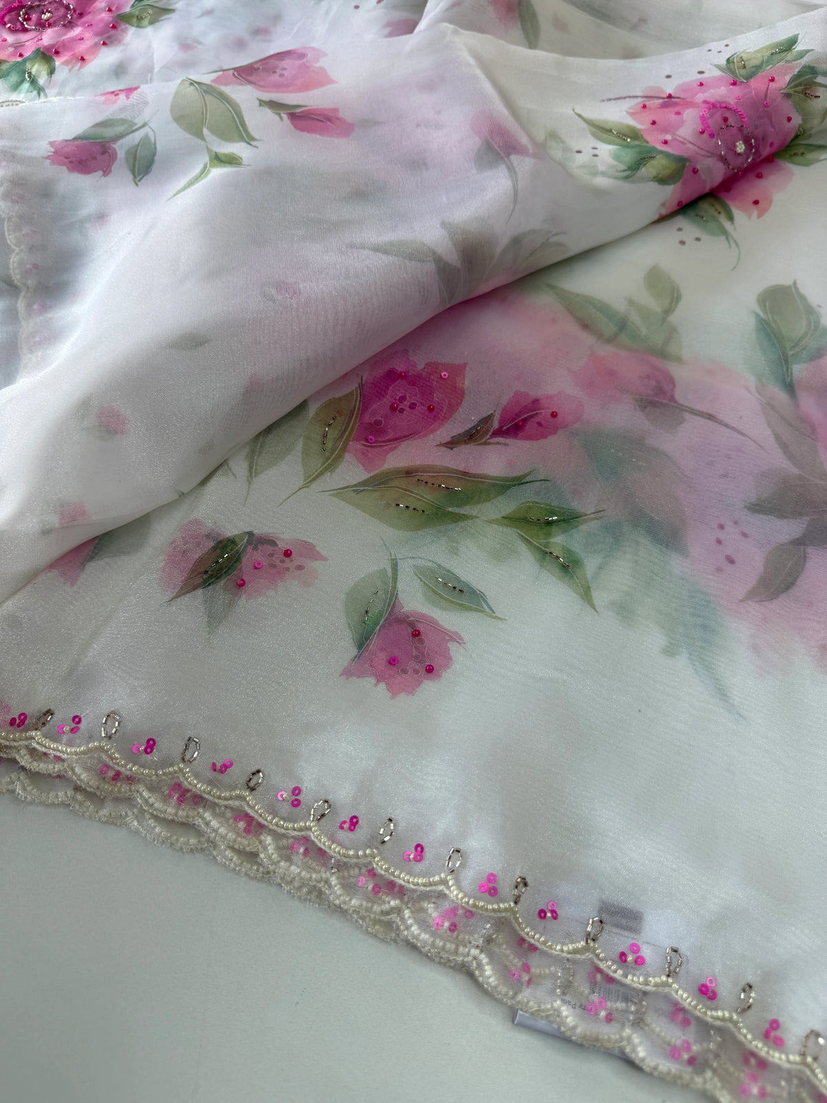 Glass organza Saree/5410