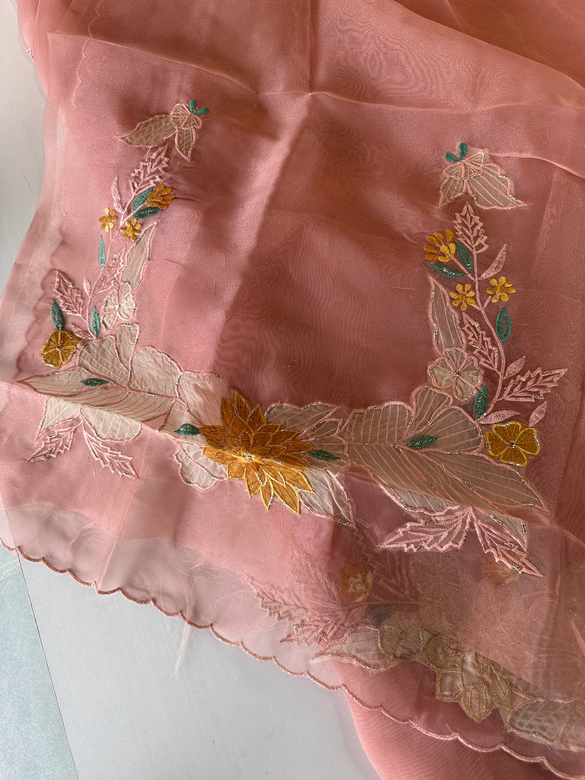 Glass Organza Saree/4435