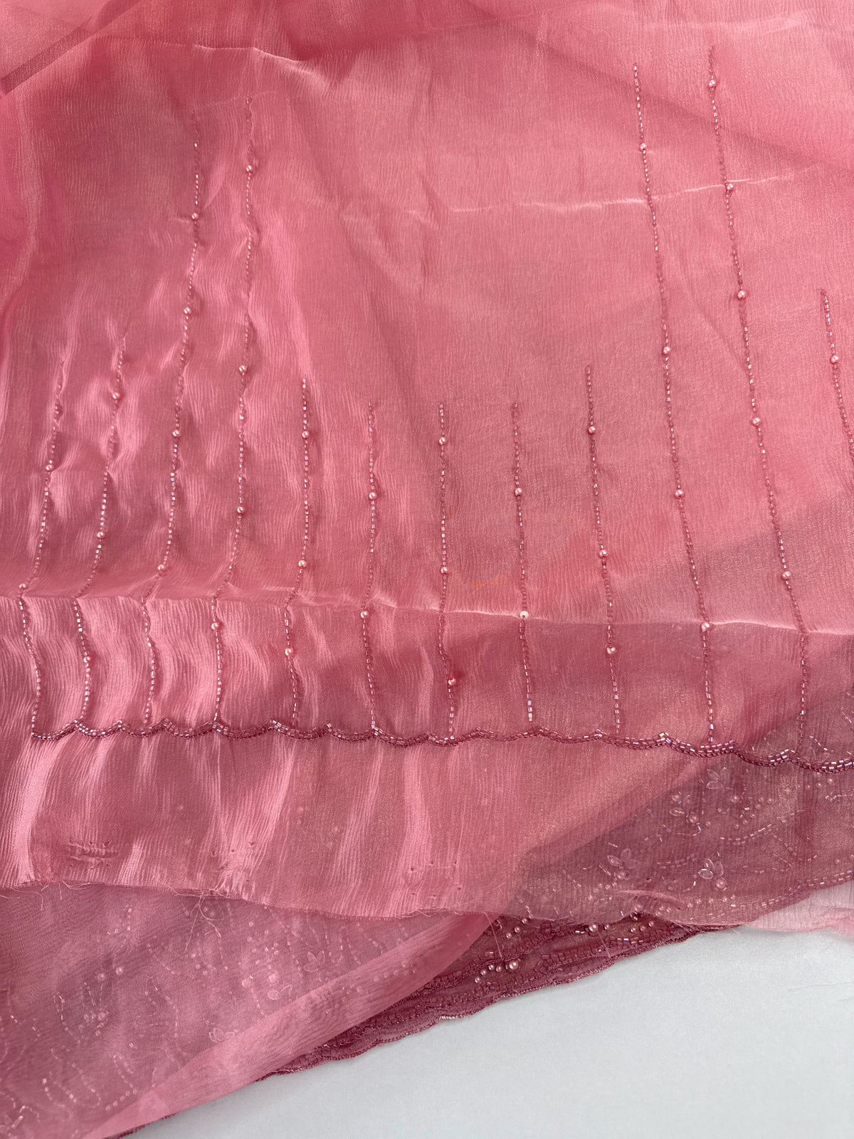 Crushed organza saree/HW344