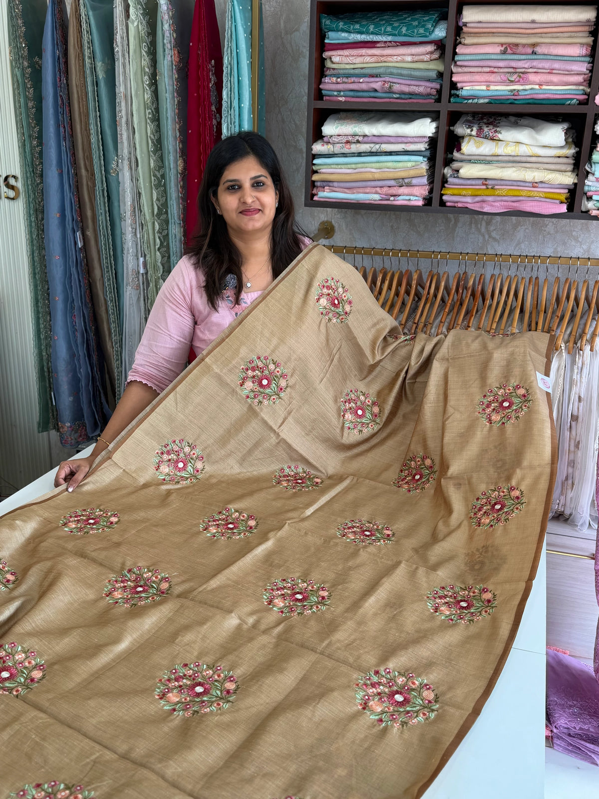 Chanderi blended saree/ KK35