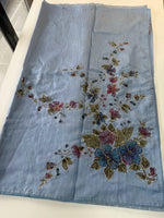 Tissue blended slub silk saree/ LV116