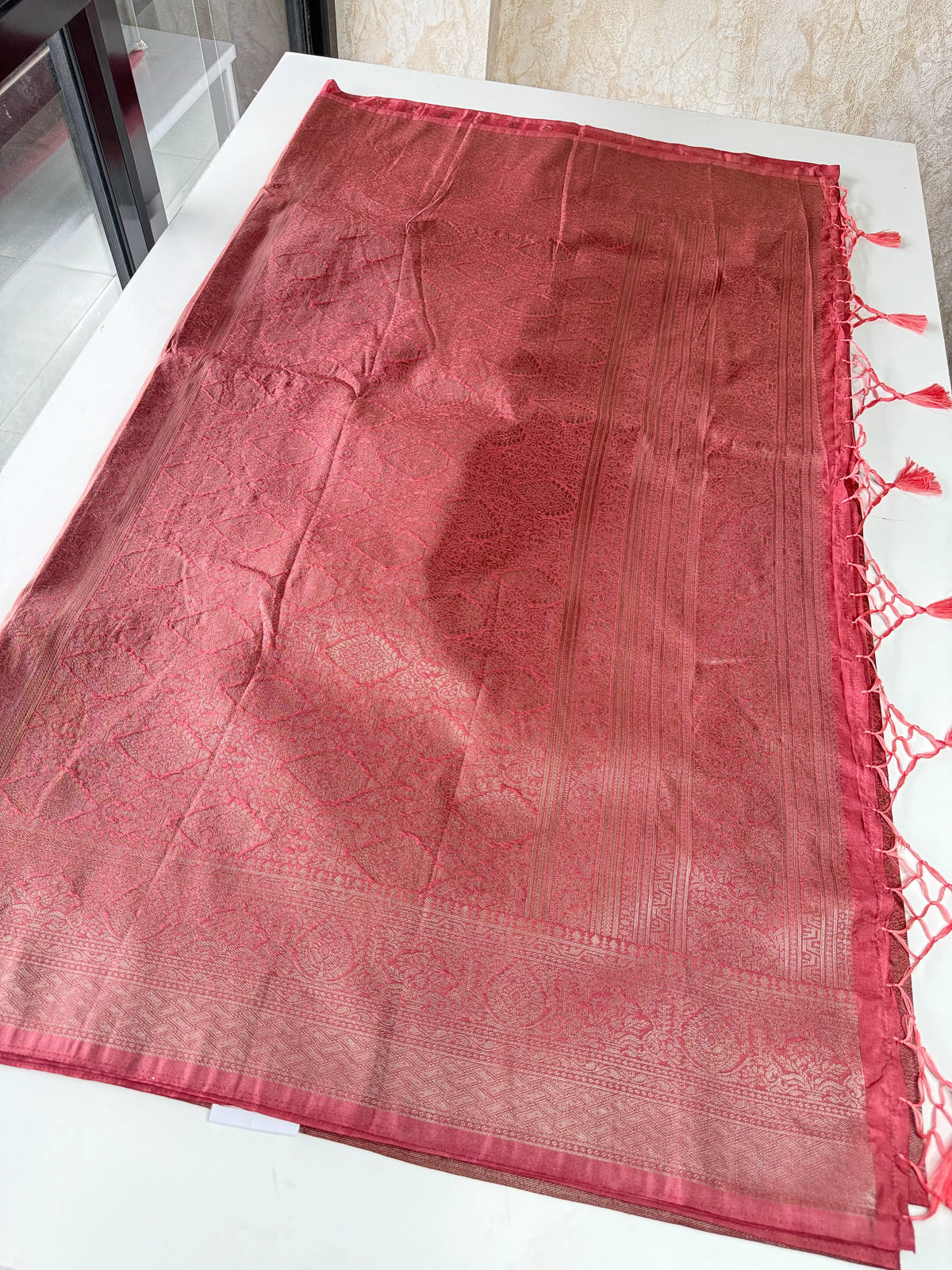 Soft Georgette Banarasi weaved saree/ AY101