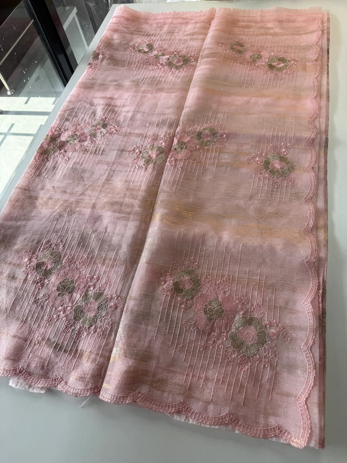 Organza foil blended Saree/ CW866