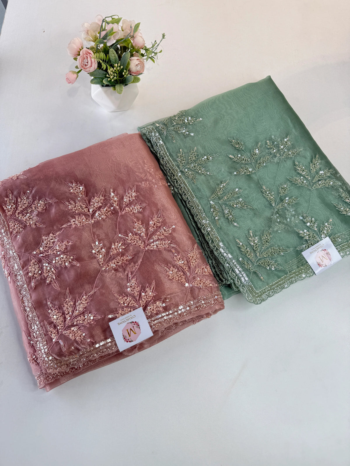 Glass Organza Saree/SP86