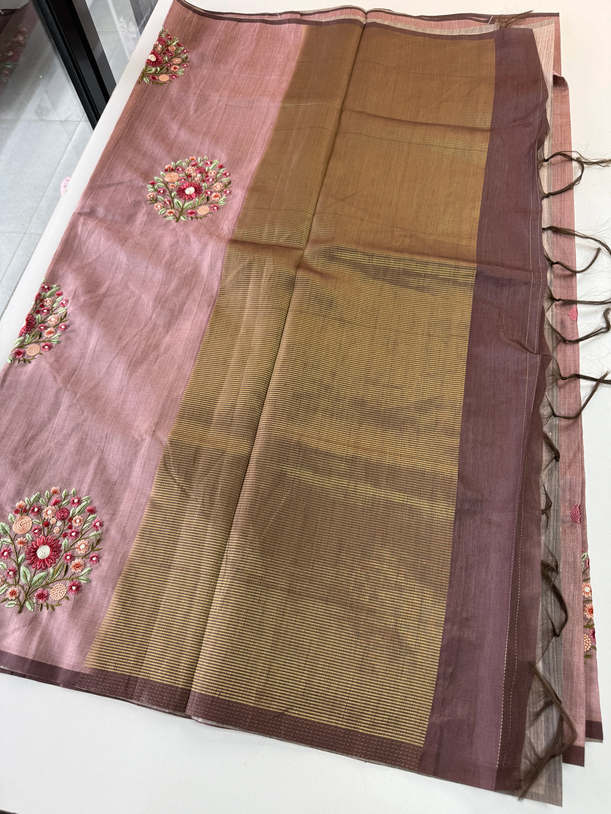 Chanderi blended saree/ KK35