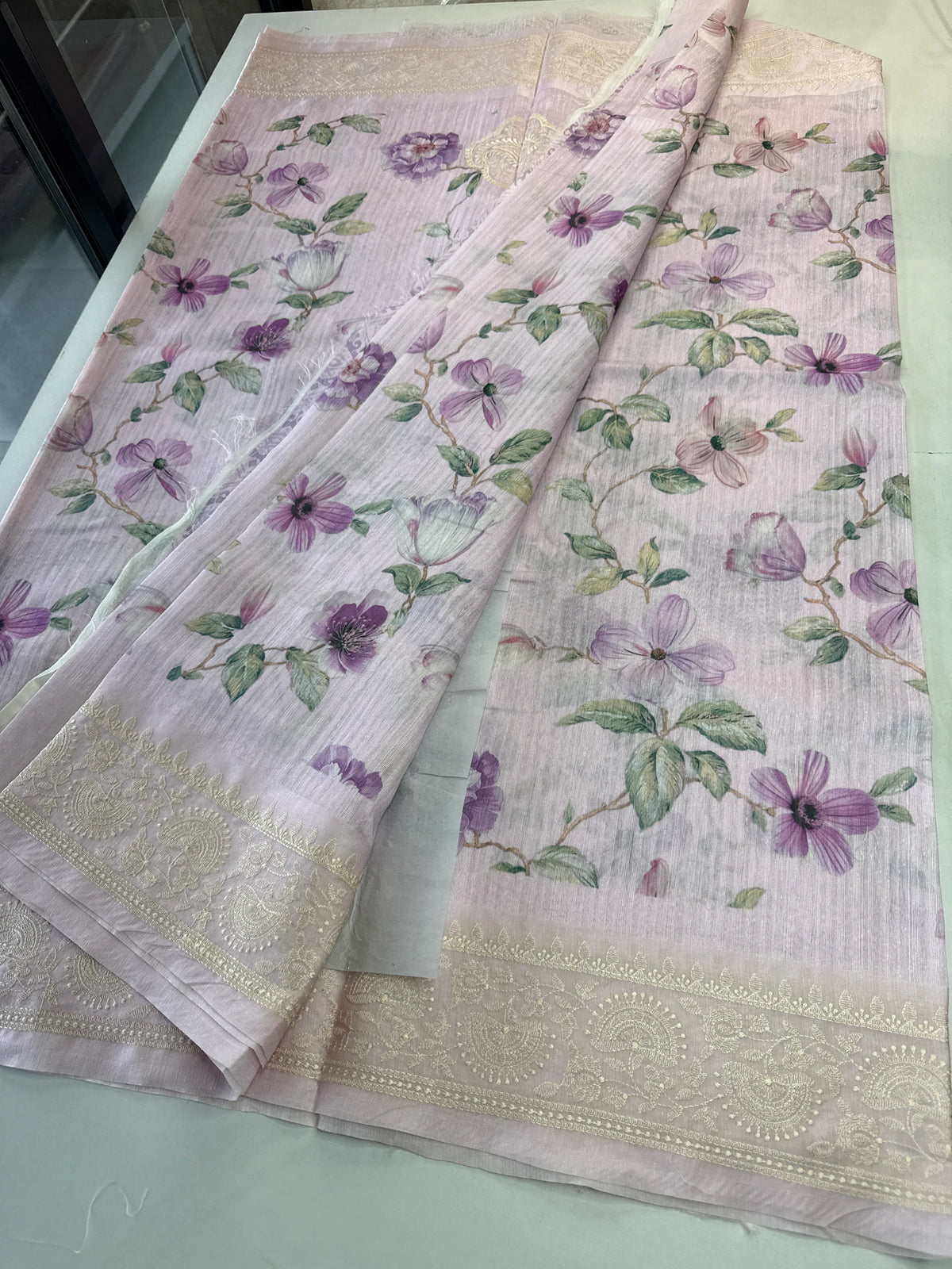 Semi Jute Saree/ 5191