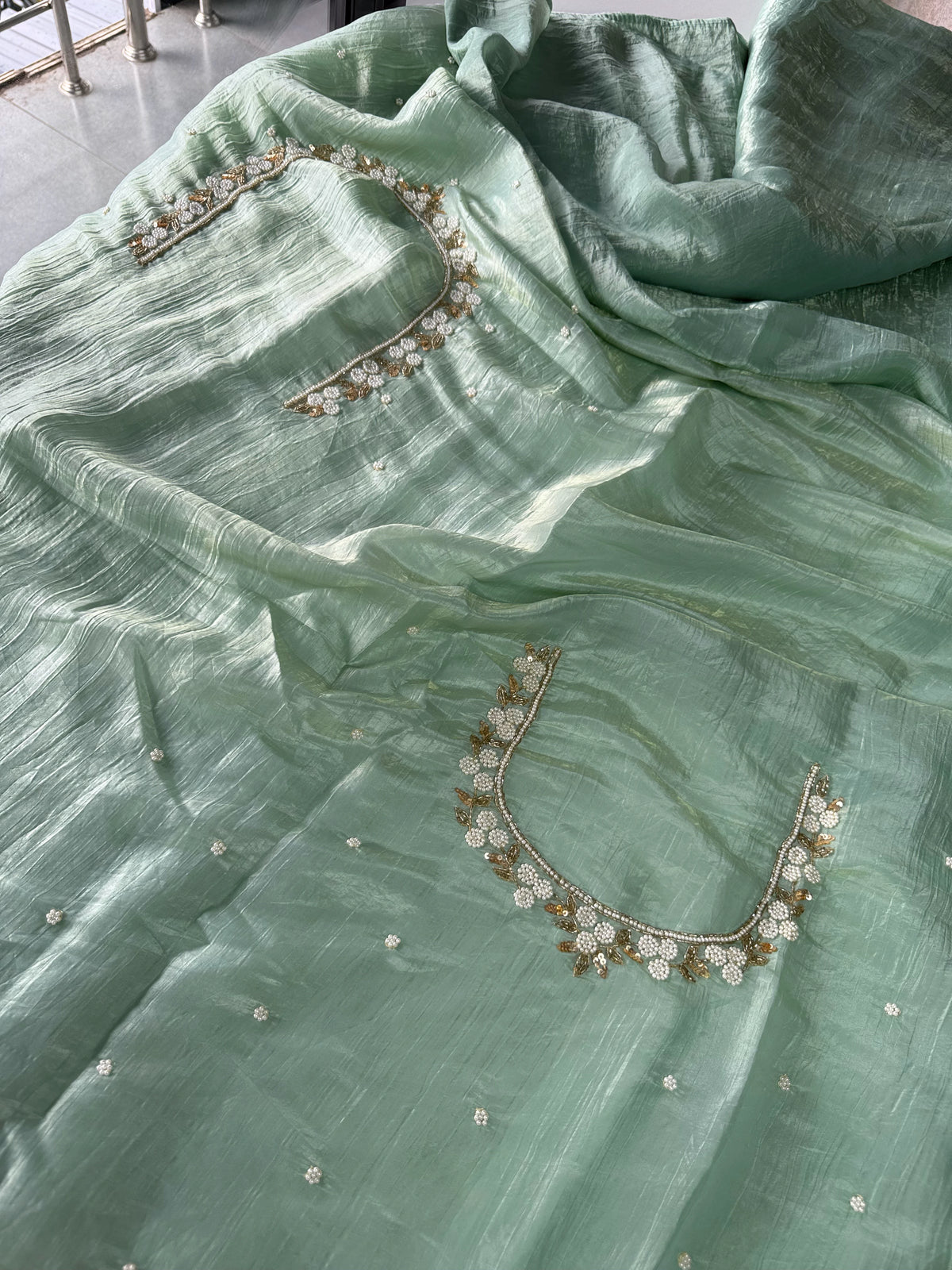 Crushed Organza Saree/AP2947