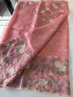 Glass organza Saree/ 155F