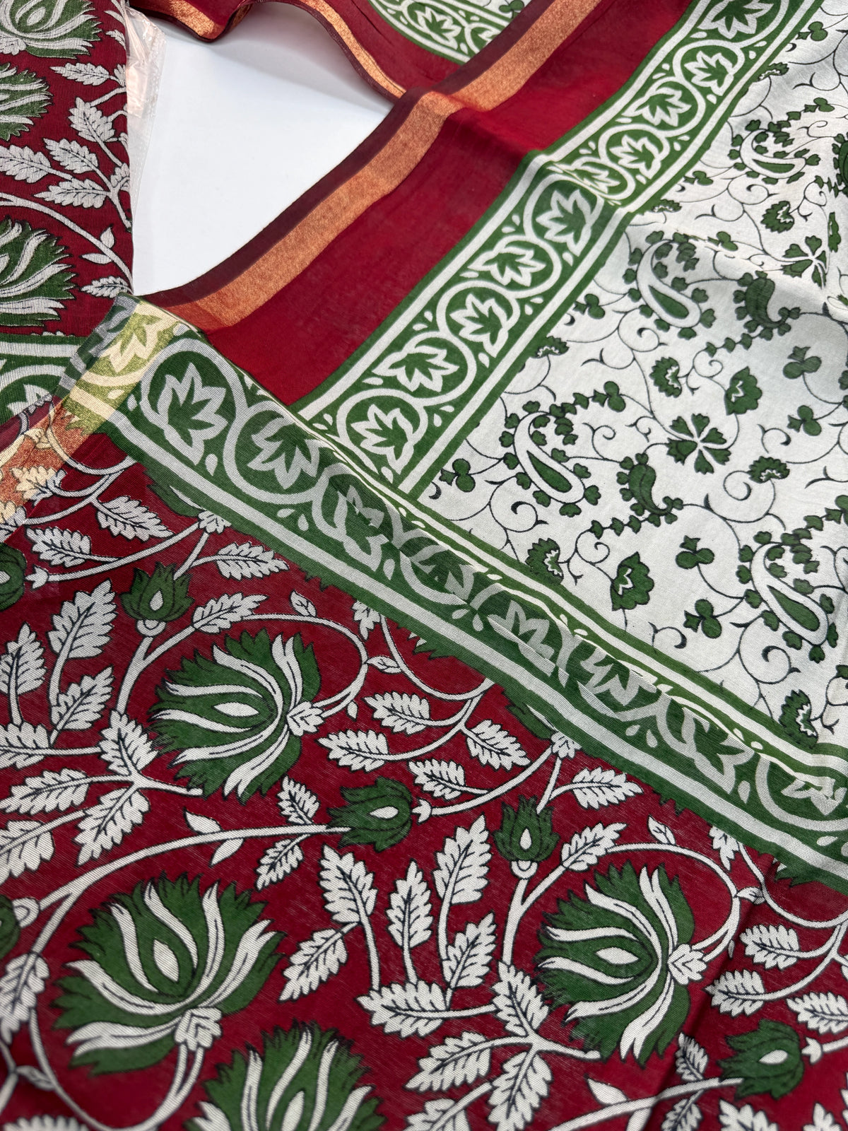 Maheshwari silk unstitched salwar set / NC259