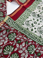 Maheshwari silk unstitched salwar set / NC259