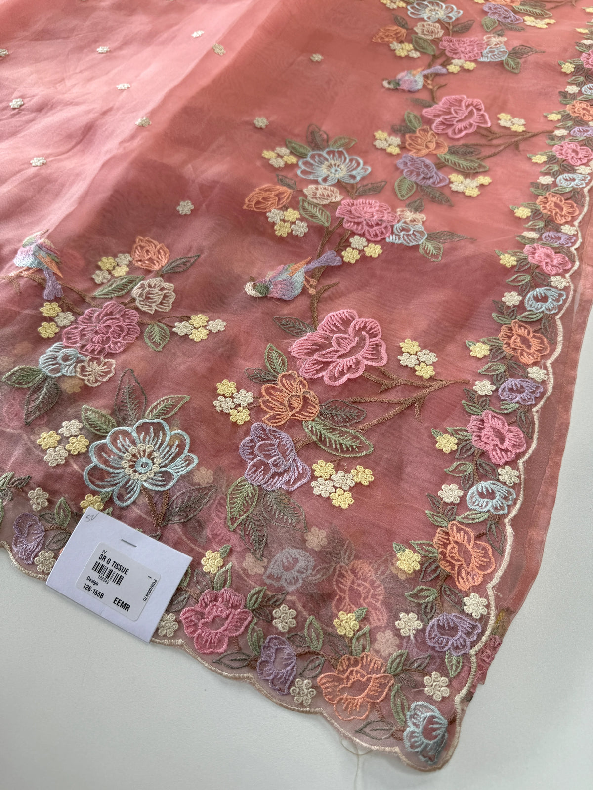 Glass organza saree/ 155B