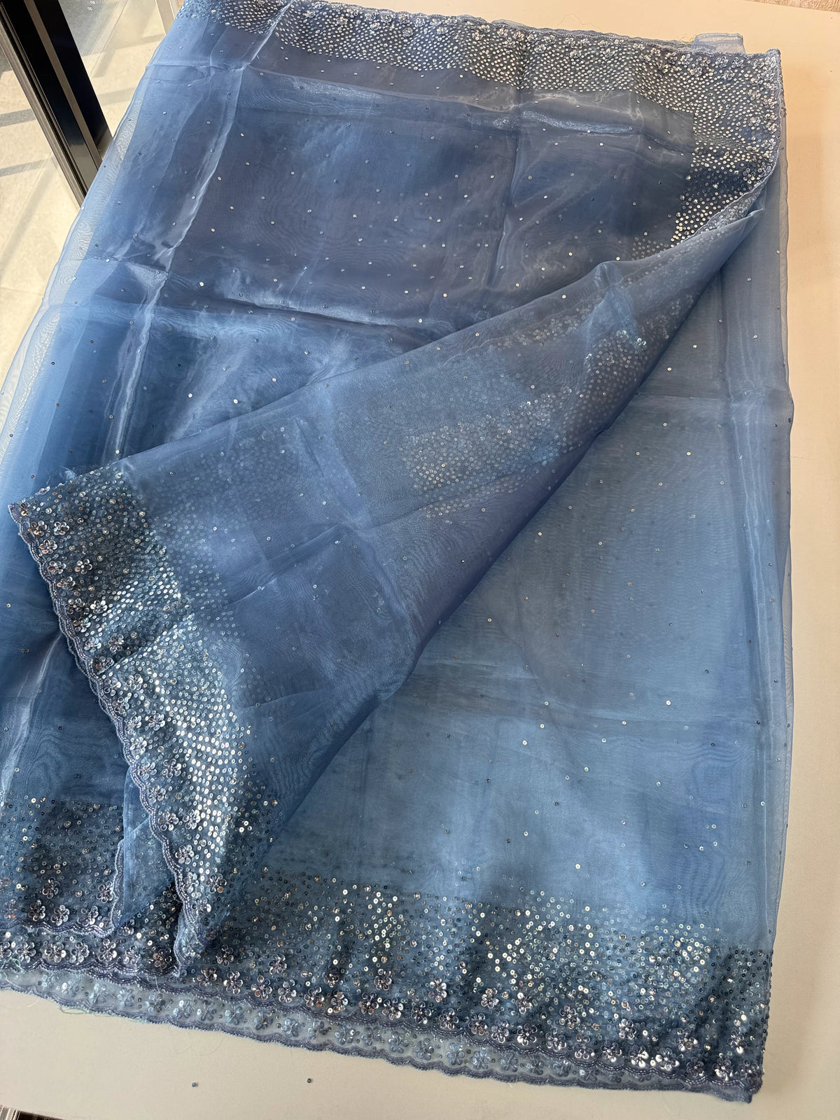 Glass Organza Saree/ CH845