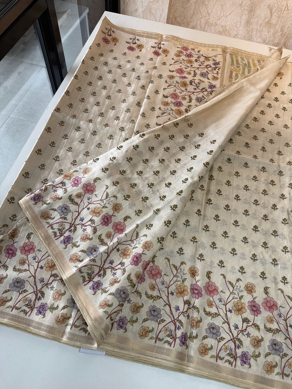 Soft semi Tussar saree /MD377