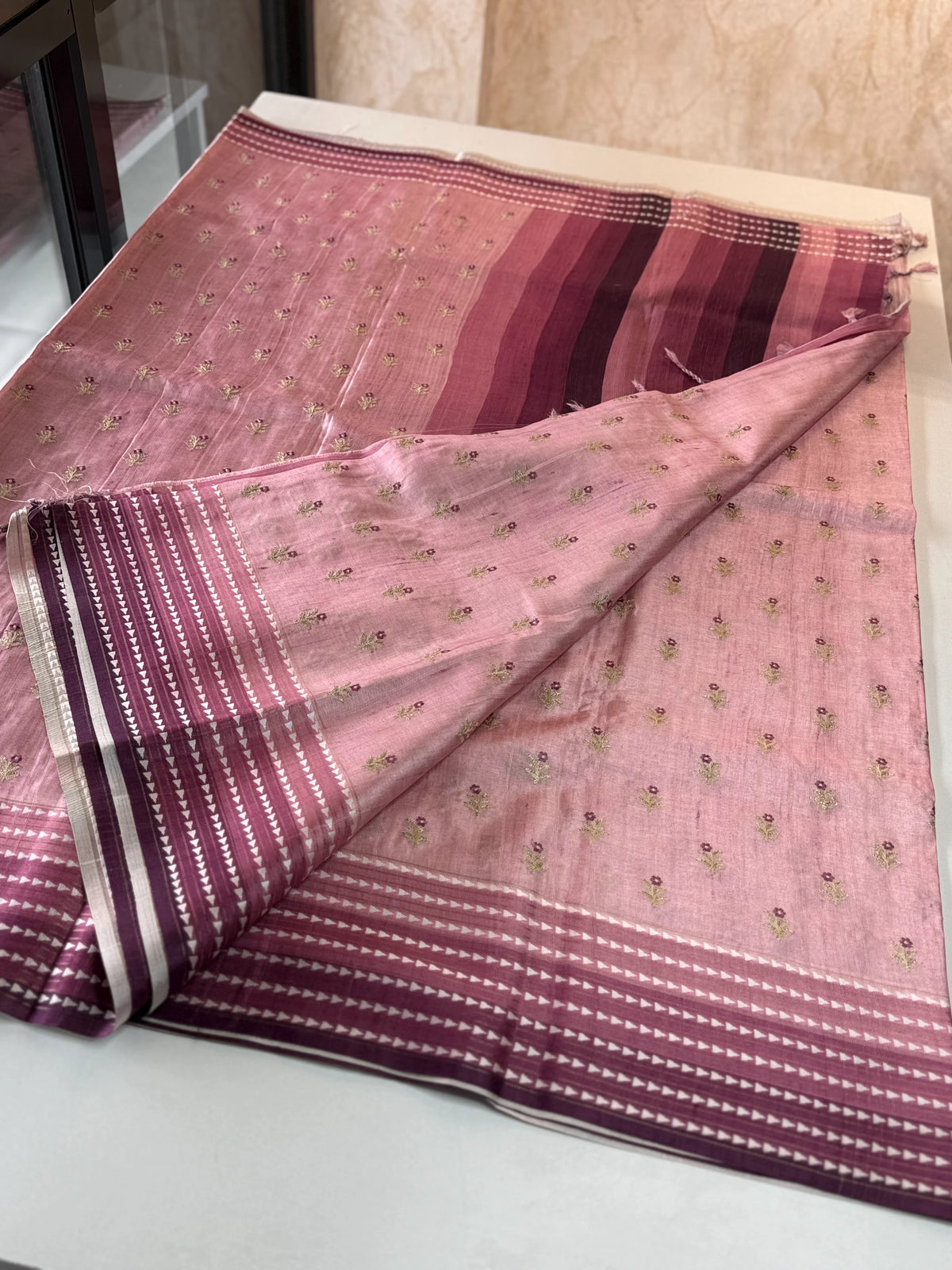 Soft seminTussar Silk Saree /MD373