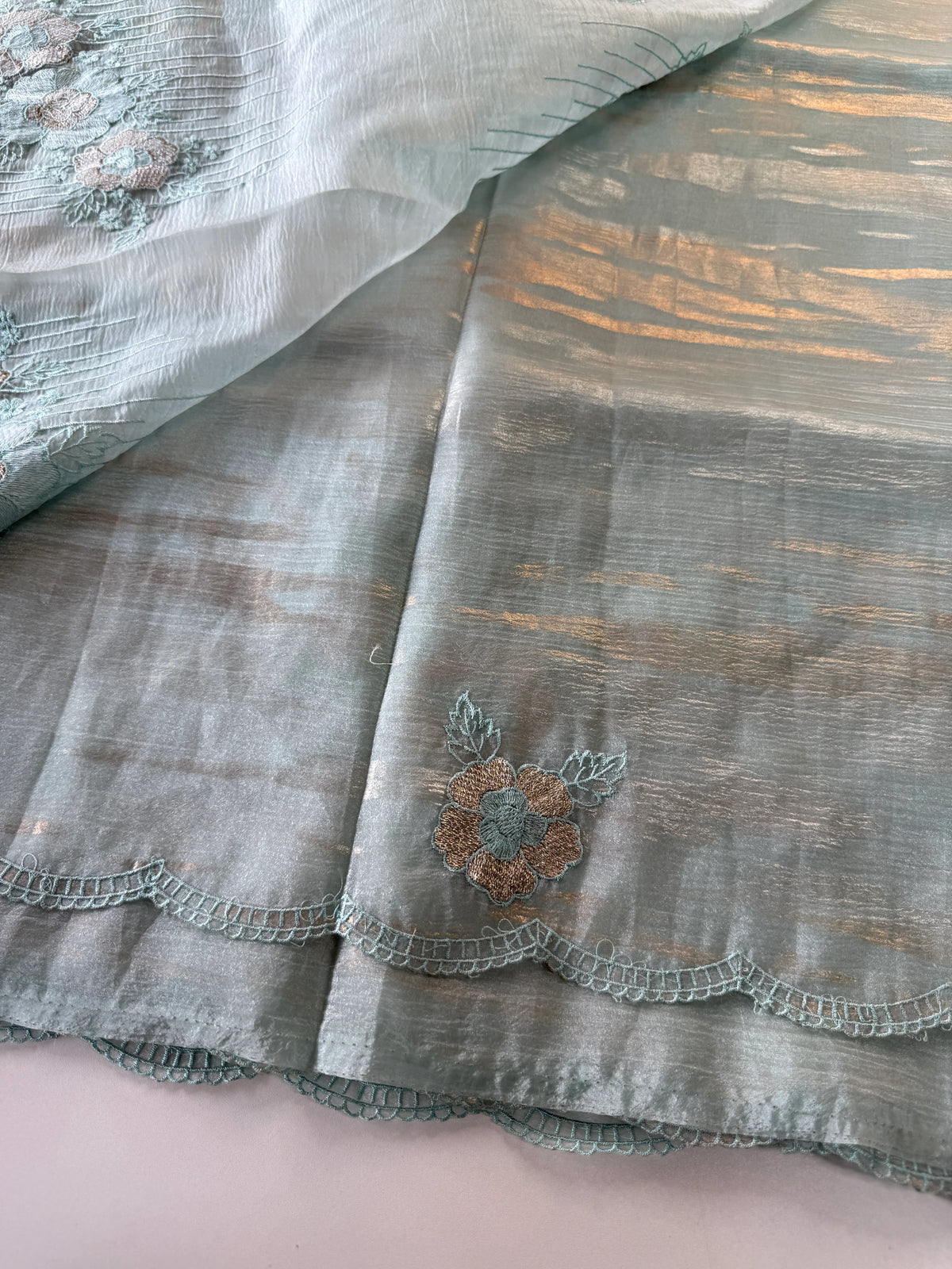 Organza foil blended Saree/ CW866