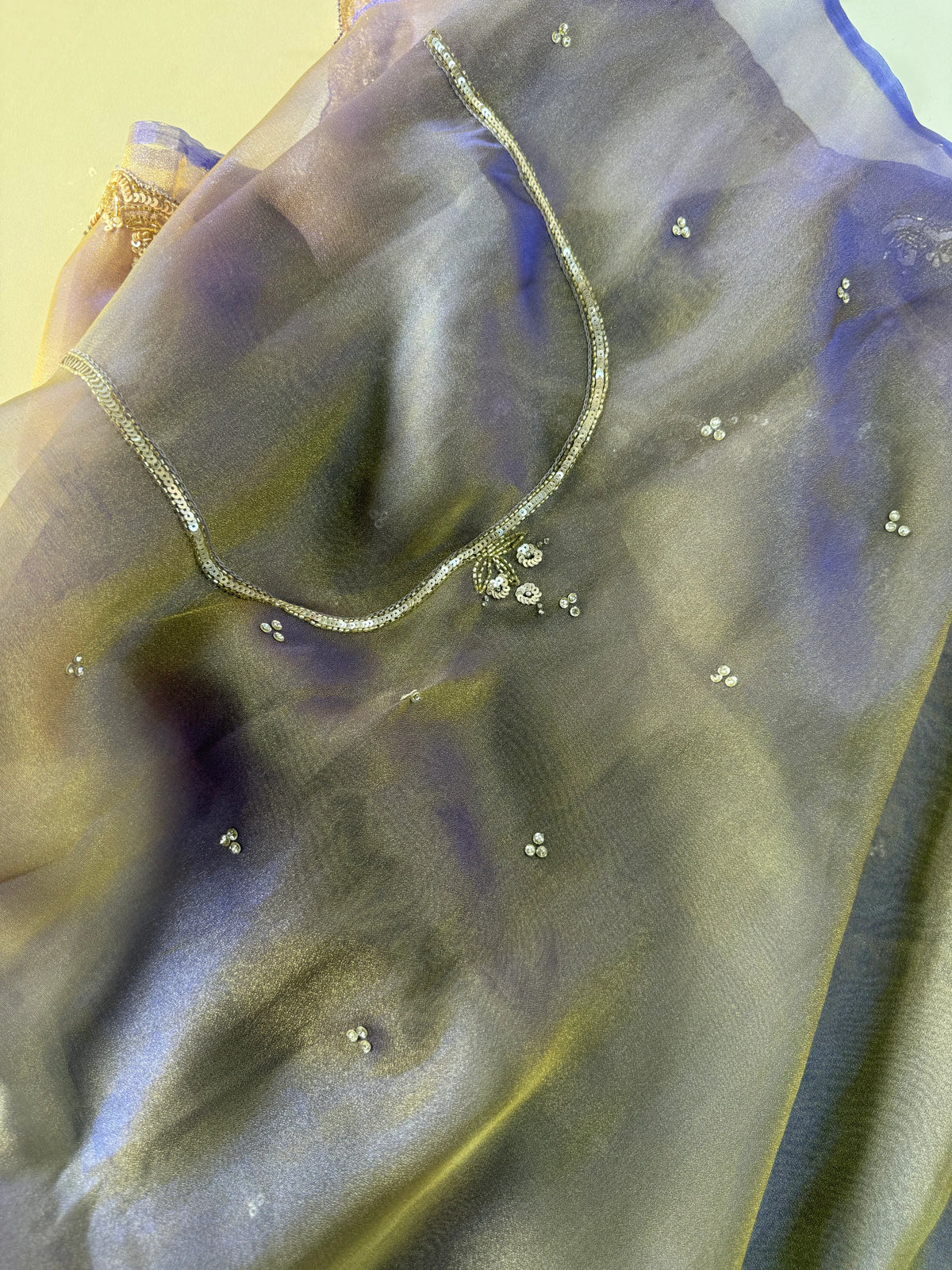Tissue Georgette Saree/ 9116