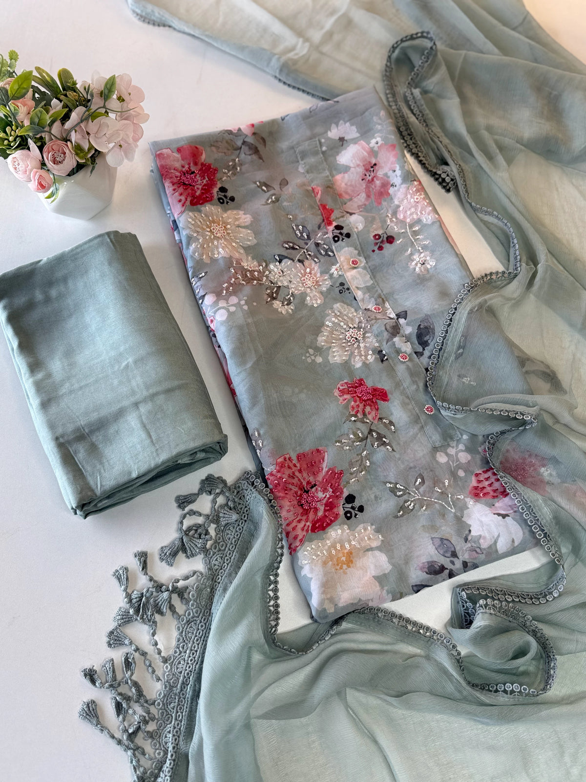 Georgette unstitched salwar set /U4144