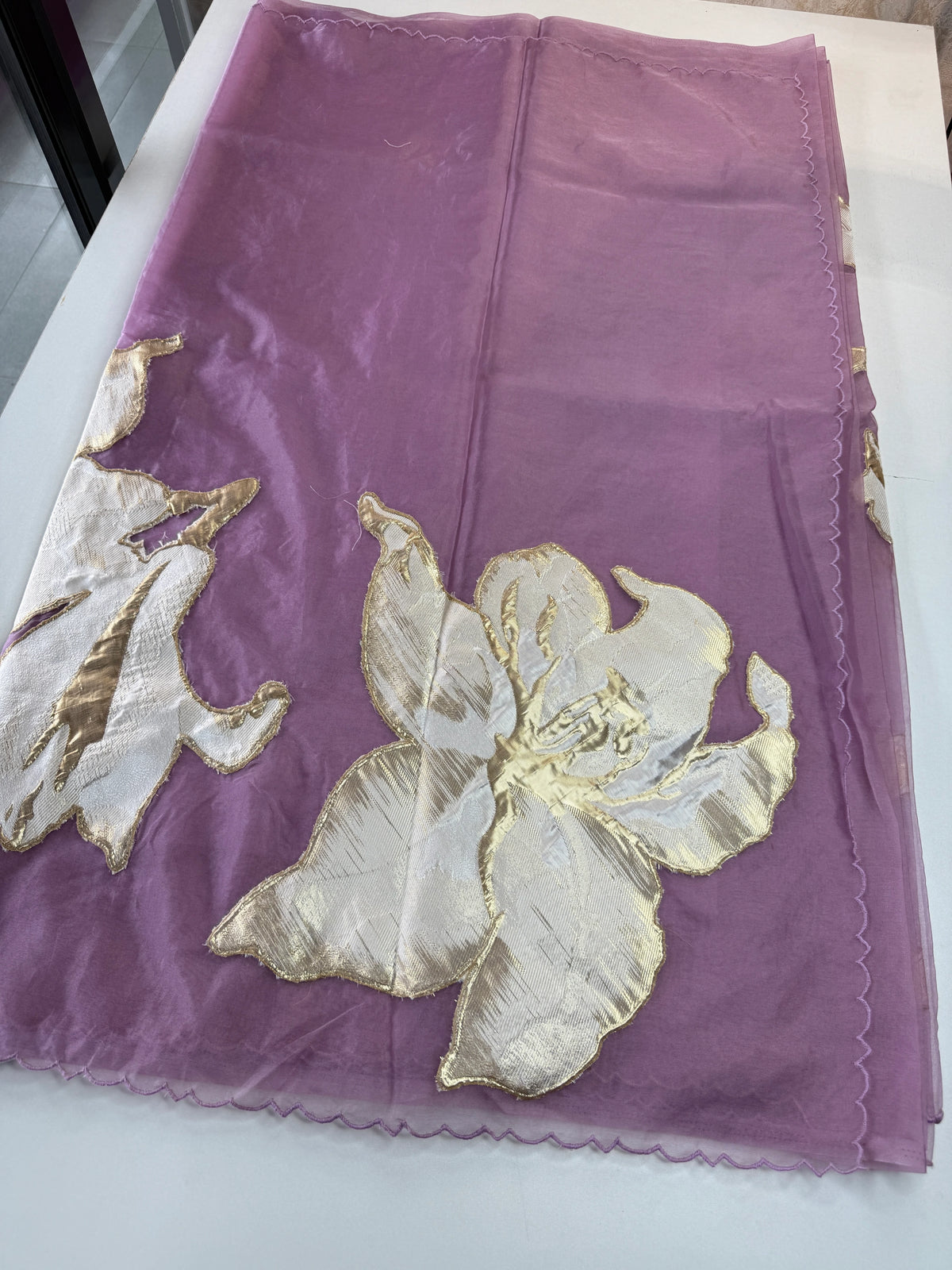 Soft oragnza saree/LK50