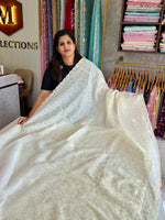 Crushed crape saree/ CW746