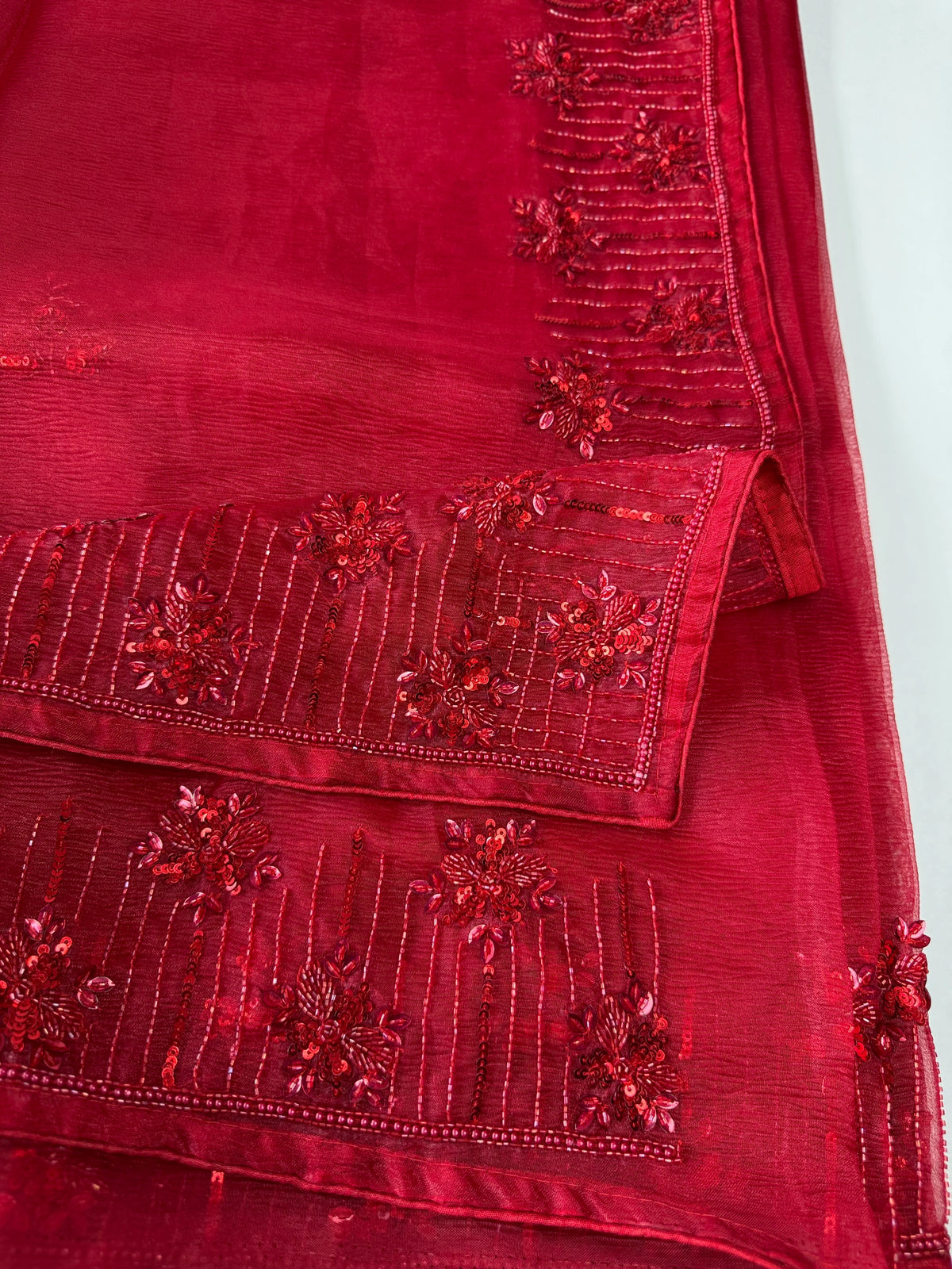 Crushed Tissue Saree /MW062