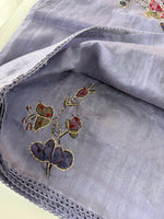 Tissue blended slub silk saree/ LV116