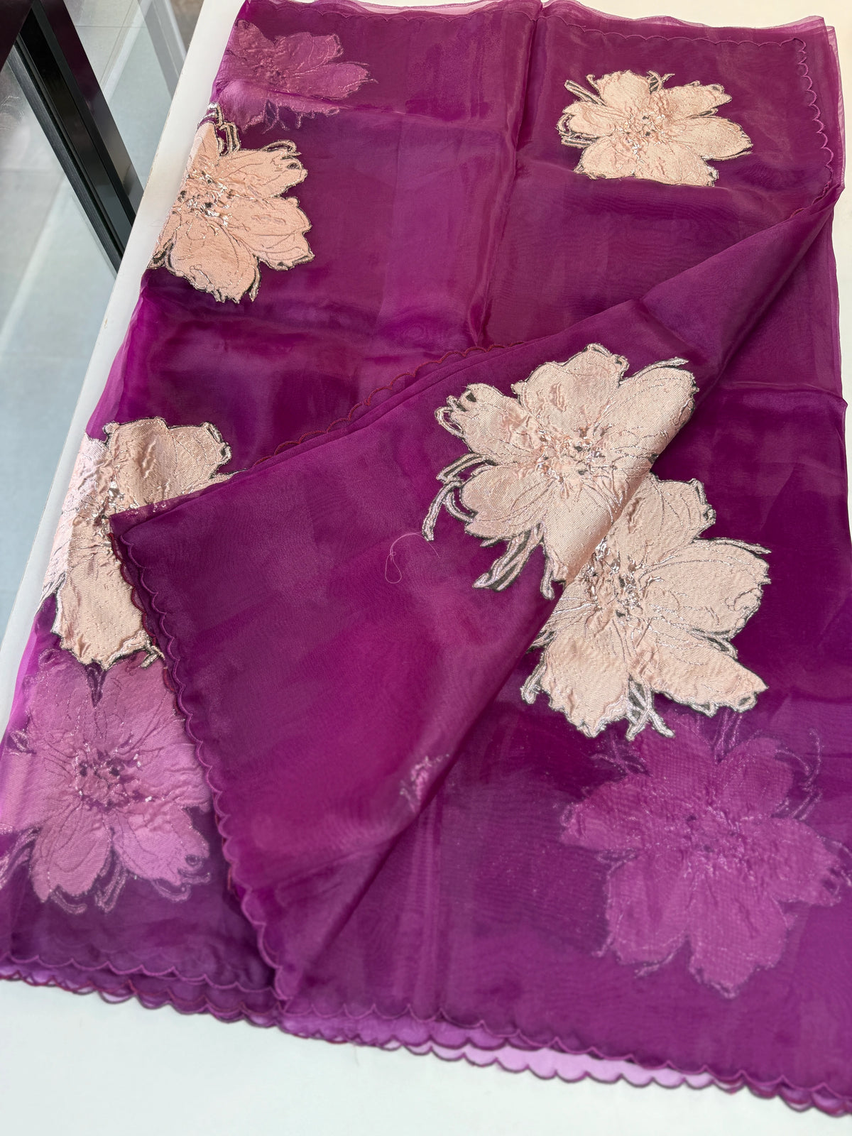 Glass Organza Saree/ KB24