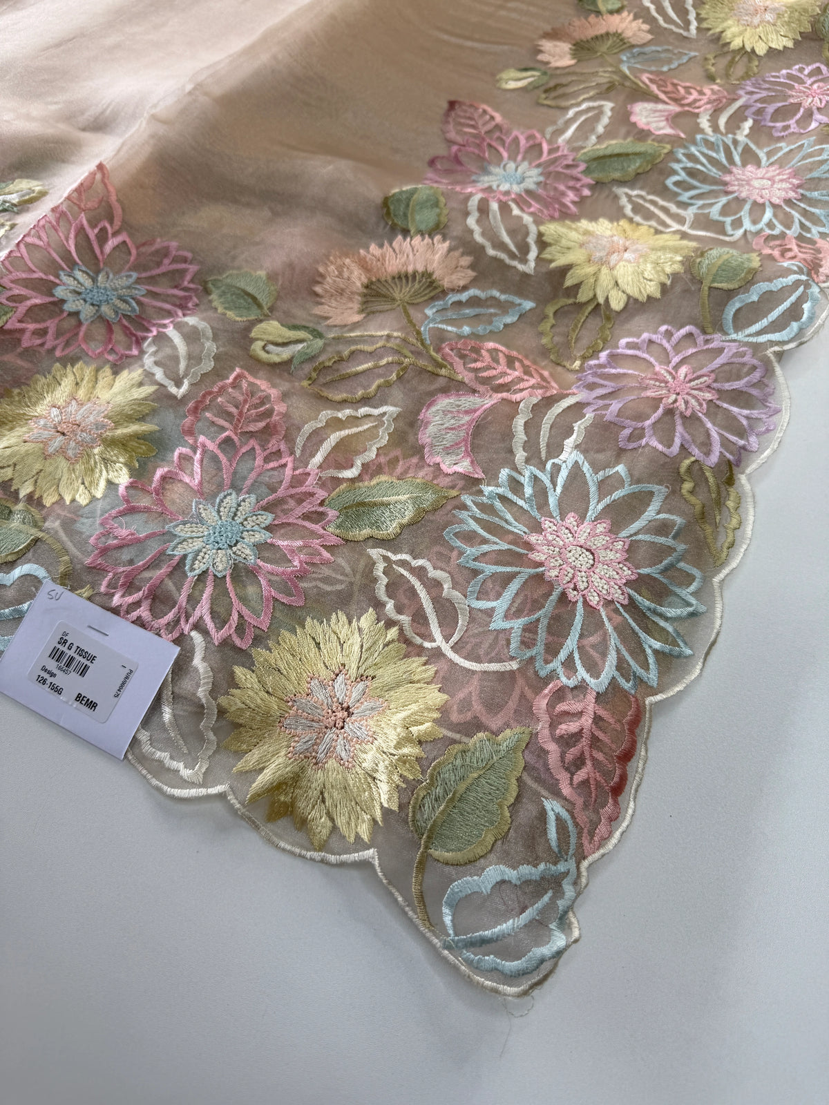 Glass organza Saree/ 155G