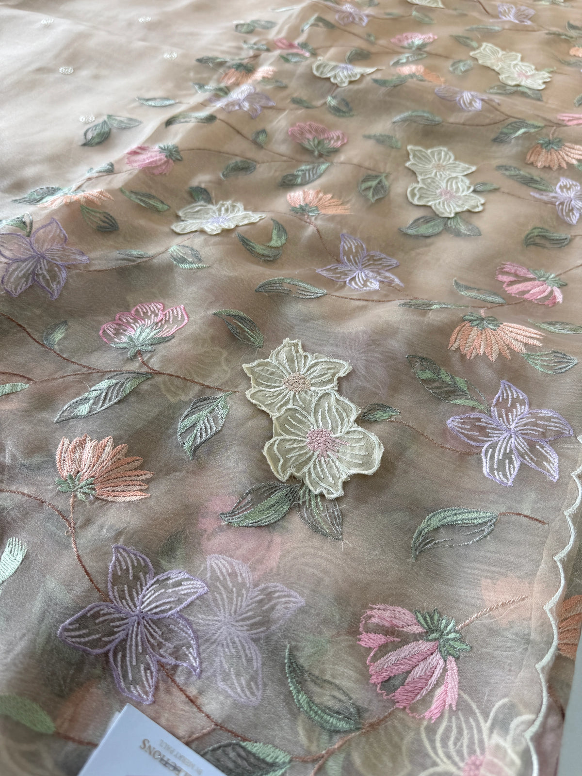 Glass organza Saree/ 155F