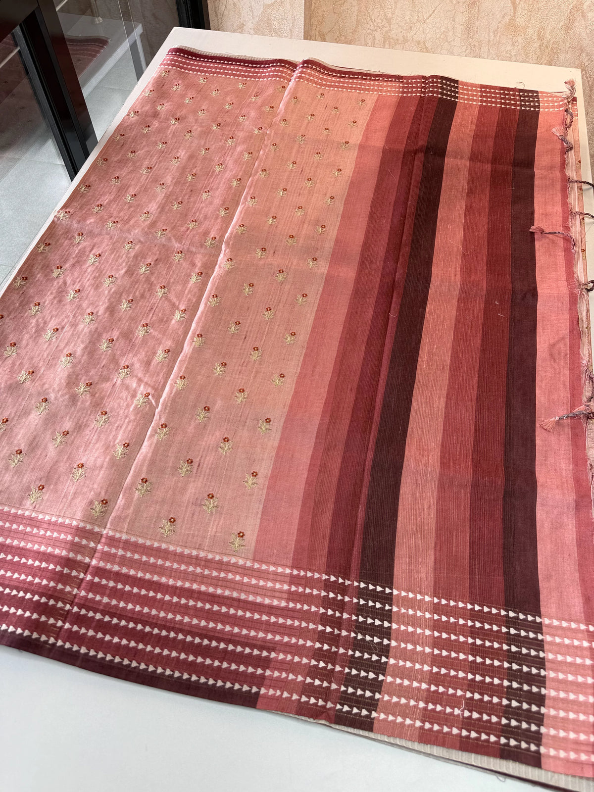 Soft seminTussar Silk Saree /MD373