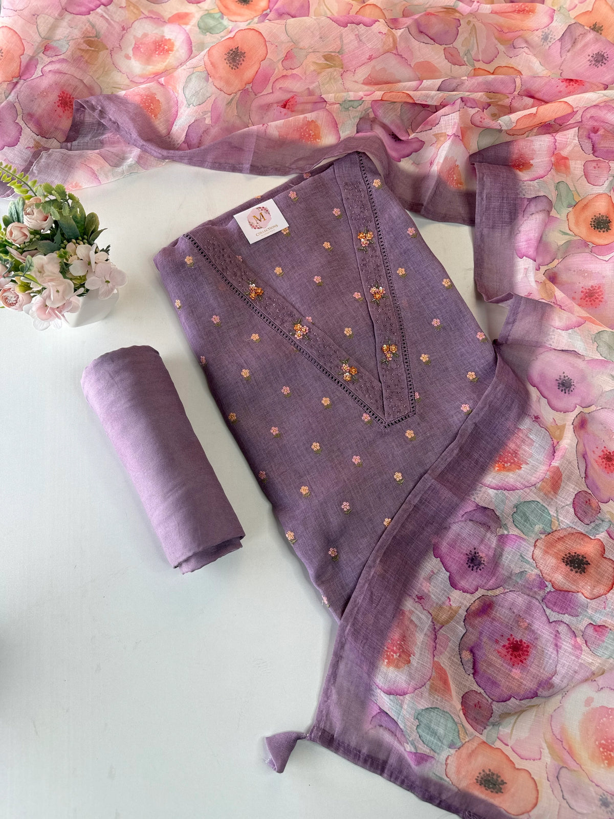 Linen salwar set /U5013