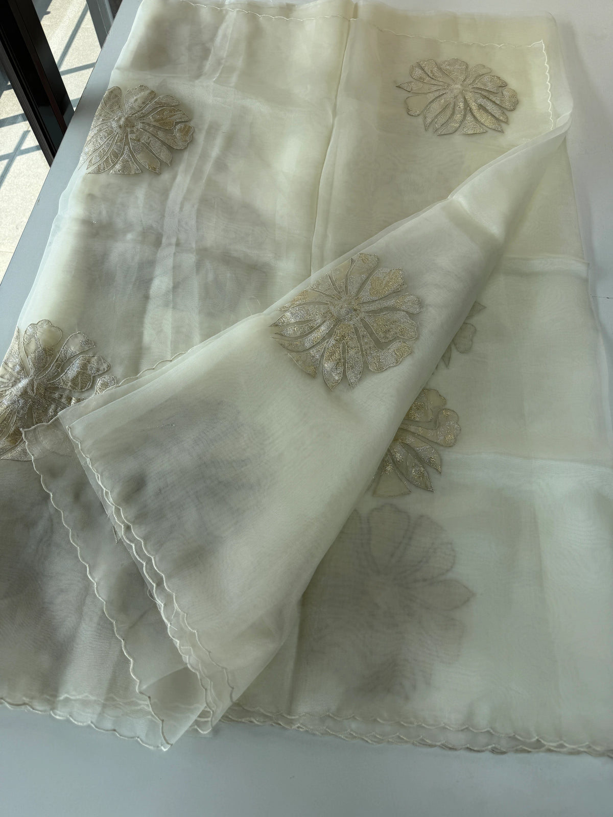 Glass Organza Saree/ LK35