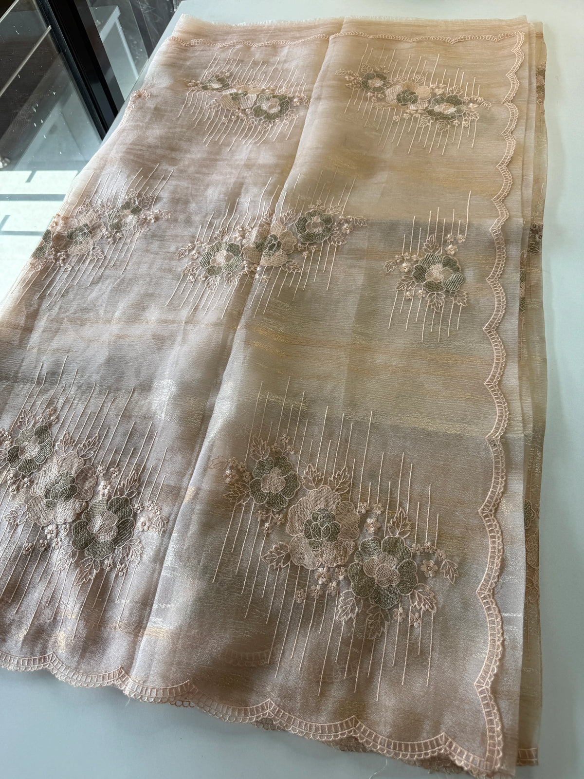 Organza foil blended Saree/ CW866