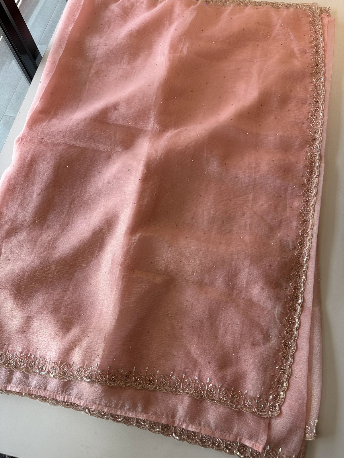 Platinum crushed crape /MC079