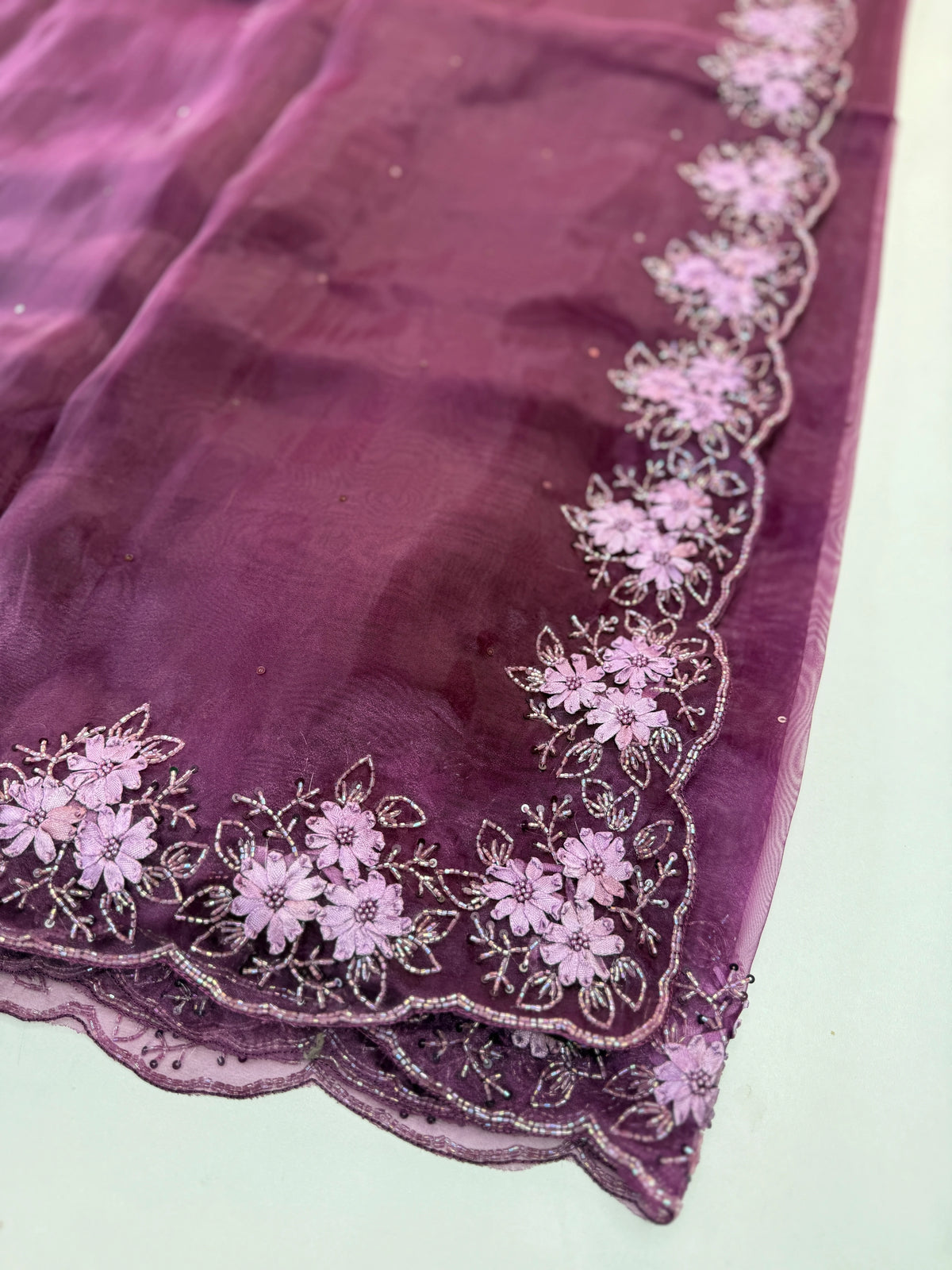Glass Organza Saree/ HW23