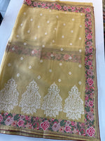 Crushed crape saree /SC222
