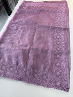 Crushed crape saree/ CW140