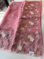 Glass organza Saree/ 155F