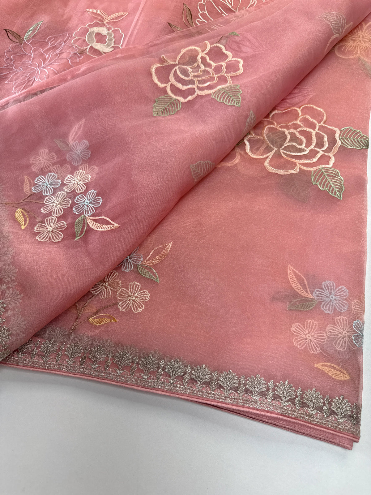 Glass Organza Saree/ 155L