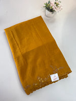 Crushed crape saree/HW324