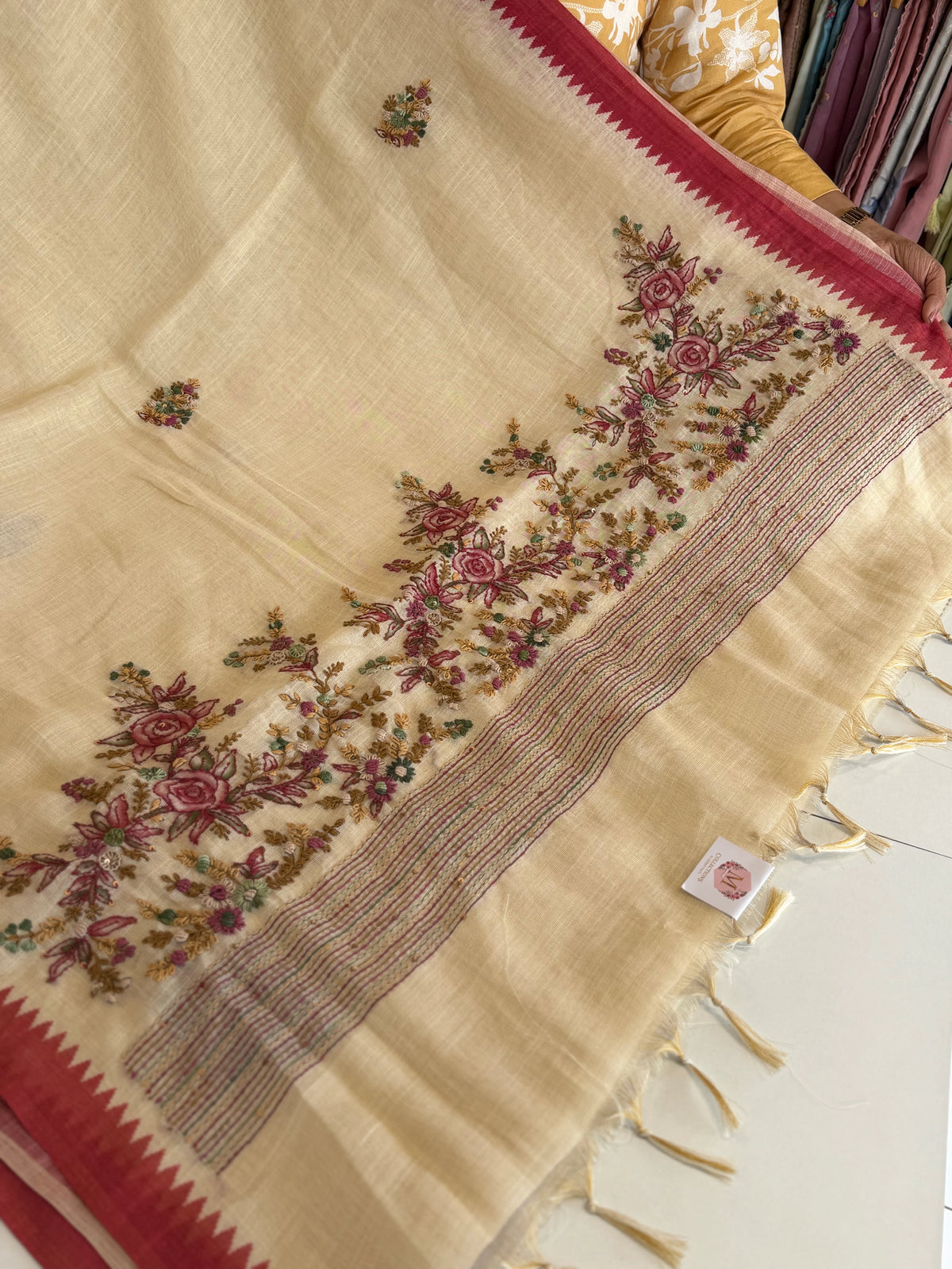 Linen Tissue Saree/ 1671