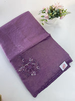 Fancy crushed Organza Saree/ HW490