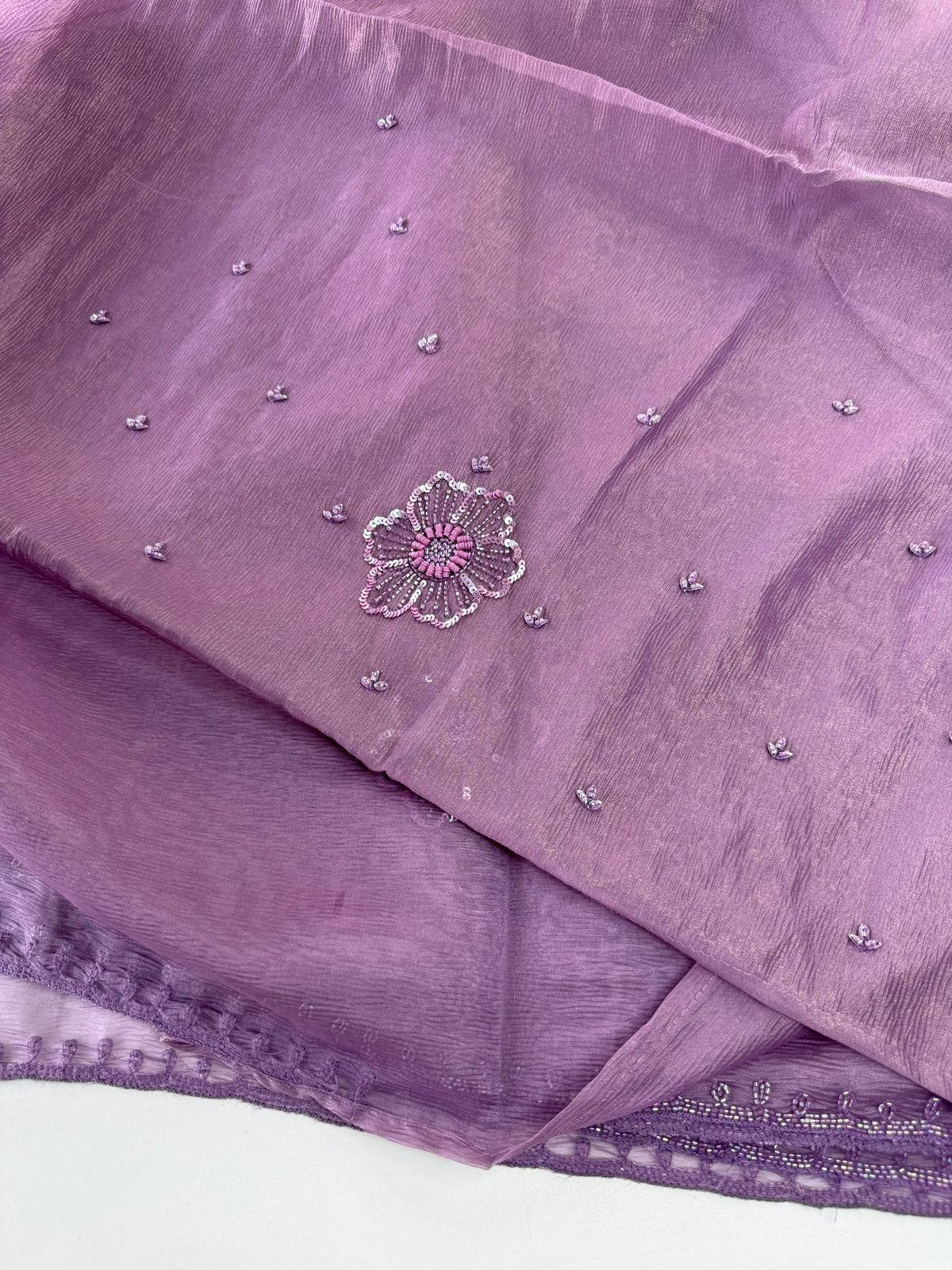 Fancy crushed Organza Saree/ HW490