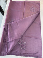 Fancy crushed Organza Saree/ HW490