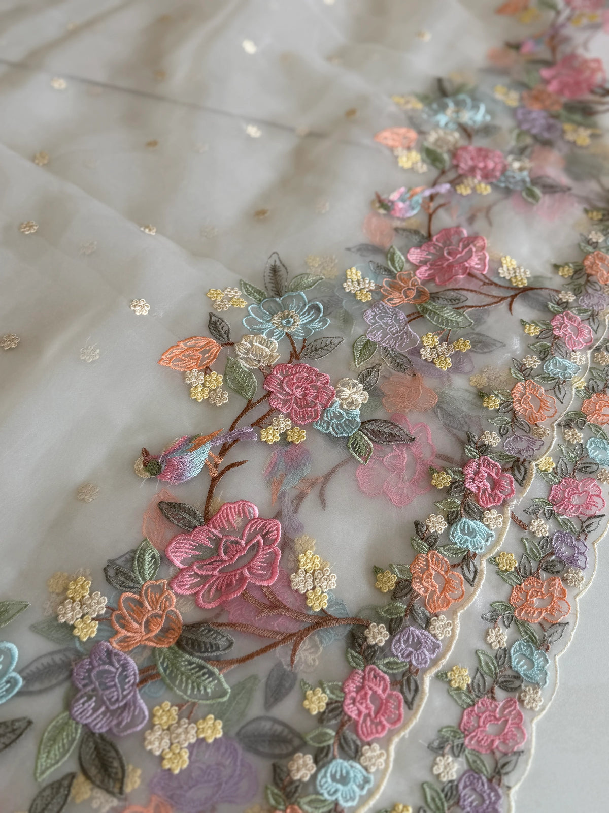 Glass organza saree/ 155B