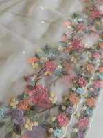 Glass organza saree/ 155B