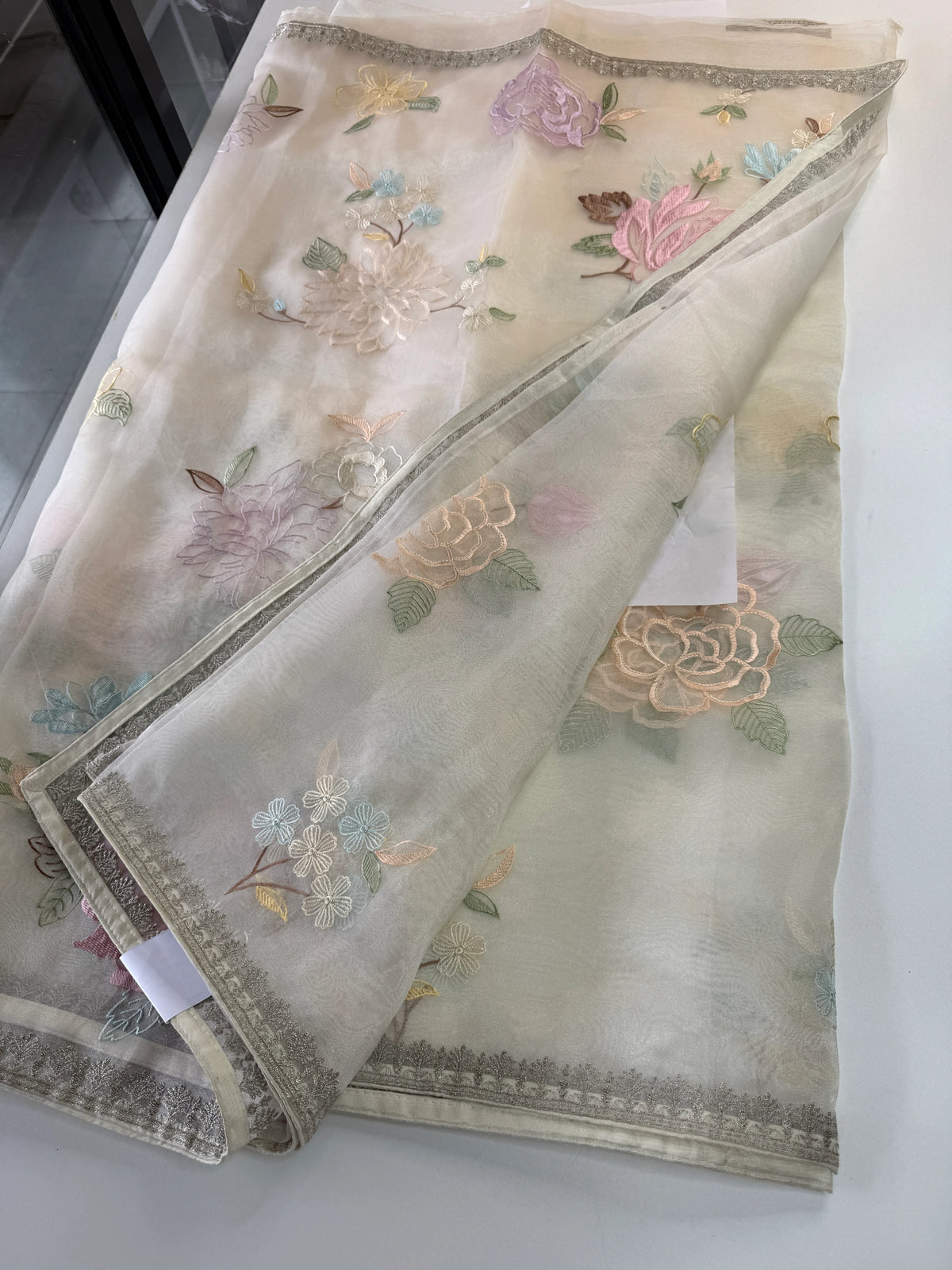 Glass Organza Saree/ 155L