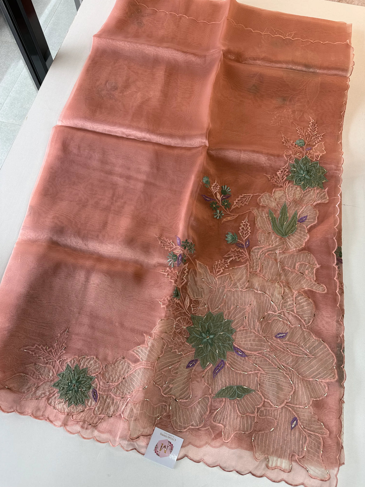 Glass Organza Saree/4435