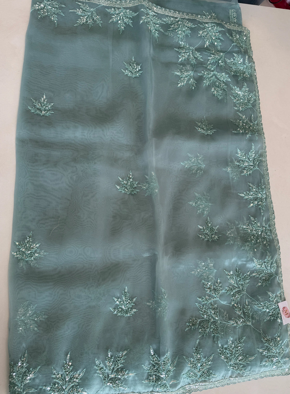 Glass Organza Saree/SP86